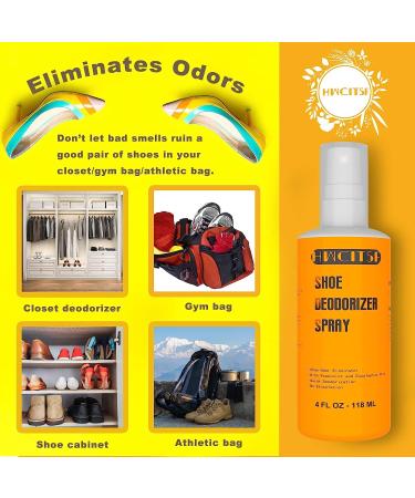 Natural Shoe Deodorizer Spray | Shoe Odor Eliminator with Peppermint and Lavender | Extra Strength 4OZ-118ml - Buy Online on GoSupps.com