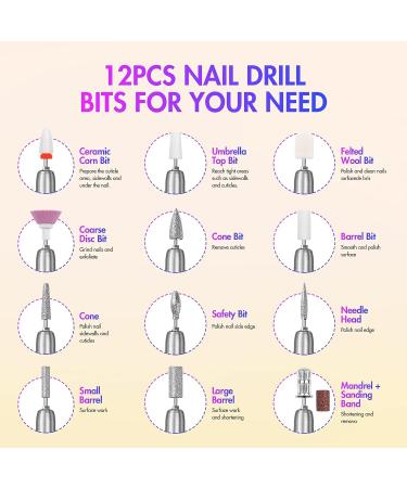 OHZOIRIC Electric Nail Drill 45000RPM - Professional Portable Nail File Kit for Manicure, Pedicure, Acrylic & Gel Nails - High-Speed Nail Drill for Home & Salon Use - Buy Online on GoSupps.com