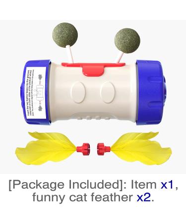 XIAOGO Cats Feather Toy - Interactive Moving Kitty Ball and Catnip Balls, Perfect Indoor Pet Supplies and Birthday Gift for Kittens - Buy Online on GoSupps.com