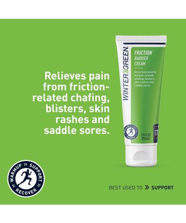 Wintergreen Friction Barrier Cream 2.5 Oz - Tea Tree Oil & Shea Butter Formula for Chafing, Blisters & Rashes - Ideal for Sports, Exercise & Cycling - 75mL - Buy Online on GoSupps.com
