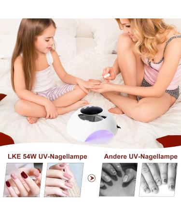 Buy LKE 54W UV Nail Lamp - Portable LED Nail Dryer with LCD Display 3 Timers & USB Charging for Gel Nails - Buy Online on GoSupps.com