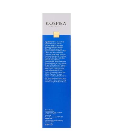 Kosmea Natural Cream Cleanser - Purifying Face Cleanser for All Skin Types with Rosehip Oil & Vitamins | 5.07 fl oz - Buy Online on GoSupps.com