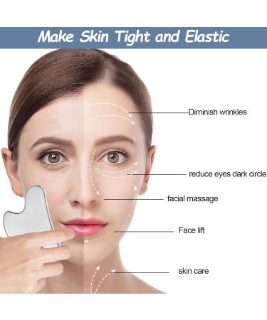 Heart Shape Gua Sha Massage Tool - Stainless Steel Anti-Wrinkle Facial Tool for Eye Swelling & Skin Tightening | International Shipping Available - Buy Online on GoSupps.com