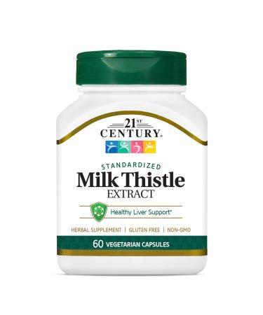 21st Century Milk Thistle Extract Standardized 60 Vegetarian Capsules