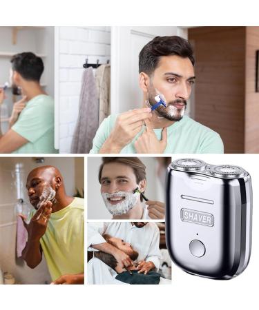 TyCylKu Electric shaver for men battery operated cordless and dry small beard trimmer for close shaves Silver - Buy Online on GoSupps.com