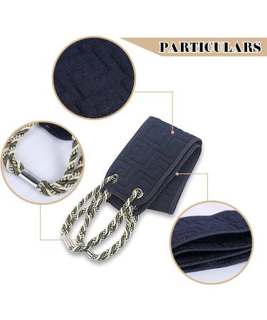 Kireida Double-Sided Back Scrubber | Large Body Peeling Washcloth for Shower | Black - Thorough Cleaning & Exfoliation - Buy Online on GoSupps.com