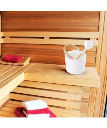7L Sauna Aluminum Bucket and Ladle Kit White Sauna Bucket and Ladle Set Sauna Bucket with Ladle Spa Accessory for Steams Room Made of Premium Aluminum Sauna Accessories for Sauna & SPA - Buy Online on GoSupps.com