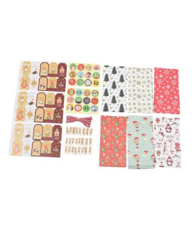 Cabilock Christmas Advent Paper Bags 1 Set Candy Bag Calendar Paper Bag Paper Bags Wrapping Bags Christmas Snack Bag