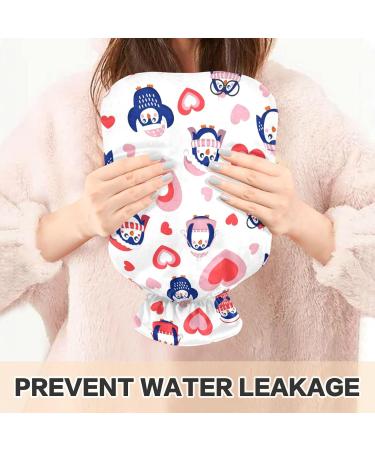 Naanle Valentine's Day Penguins 2L Transparent Hot Water Bottle - Large Bed Warmer for Pain Relief & Therapy - Buy Online on GoSupps.com