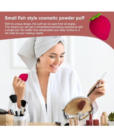 Cute Makeup Sponge Egg - Cute Fruit Shape Soft Beauty Sponge - Versatile Makeup Blender Multi-Purpose Tool for Makeup Beginners Beauty Lovers Strawberry - Buy Online on GoSupps.com