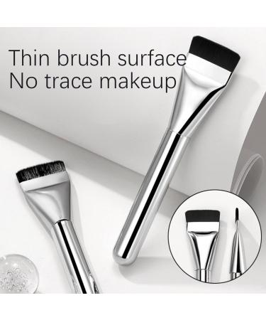 Flat Brush 5.4'' Flat Makeup Brush Thin Blade Liquid Brush Soft Bristles Contour Brush Concealer Brush for Streak-Free Coverage Natural Finish Liquid Brush - Buy Online on GoSupps.com