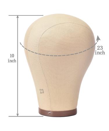 23 Inch Cork Canvas Mannequin Head with Stand for Wigs Making - Includes Wig Cap, T-Pins - Mount Hole for Easy Styling - Buy Online on GoSupps.com