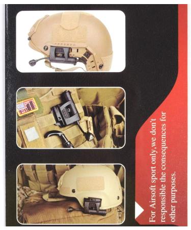 Tactical Helmet Light - 4 Modes Evolution Charging Helmet Lamp for Cycling Camping & Hiking - Black Accessories - Buy Online on GoSupps.com