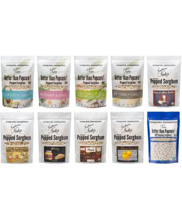 Nature Nate's Organic Popped Sorghum with Avocado Oil and Sea Salt - Keto & Gluten Free Snacks - Made in USA - 5oz (Pack of 6) - Buy Online on GoSupps.com