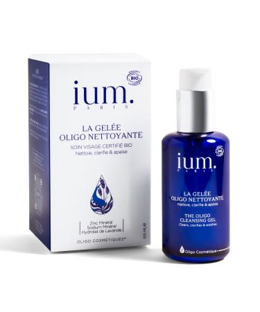 Gel Nettoyant Visage enrichi en Zinc et Sodium - Purifiant et Apaisant - D maquillant - Bio et Vegan 100ML Fabriqu en France