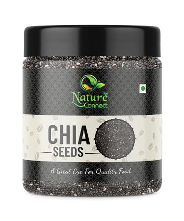 Nature Connect Raw Chia Seeds - 300 GMS Unroasted Chia Seeds for Eating_Packing May Vary