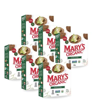 Mary's Gone Crackers Organic Brown Rice Flax & Sesame Seeds Crackers Jalapeno 33 Ounce (Pack of 6)