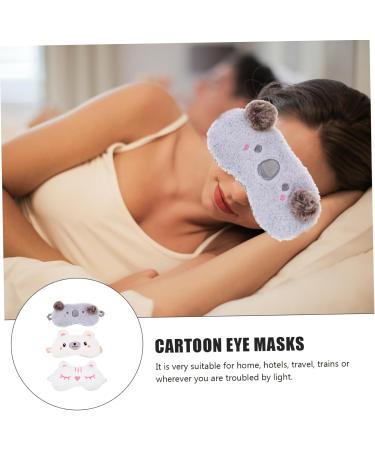 Beavorty 3pcs Plush Eye Masks - Cartoon Blindfolds & Sleep Eye Shades for Ultimate Comfort | Travel & Sleep Essentials - Buy Online on GoSupps.com