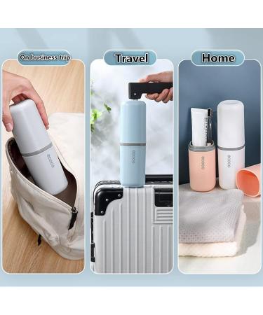 Miejmjia Travel Water Set - Compact Toothbrush Holder & Dental Brush for Camping & Business Trips - White - Buy Online on GoSupps.com