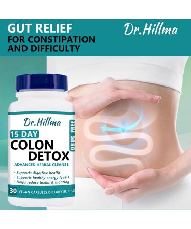 15 Day Gut Cleanse - Advanced Detox Bowel Capsules for Women | Supports Gut & Colon Health with Senna Cascara Sagrada & Psyllium Husk (30 Capsules - Buy Online on GoSupps.com