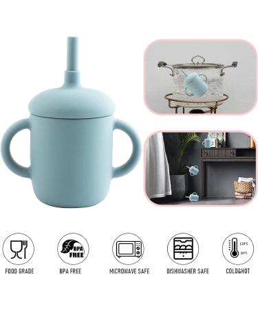 Sangyn 2 Pack Toddler Training Cup with Straw BPA-Free 5 Oz - Sky Blue Brown - Buy Online on GoSupps.com