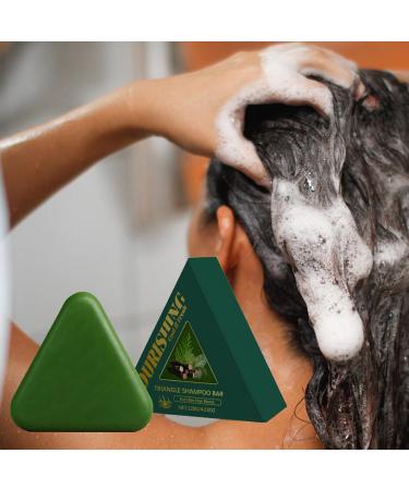  G n rique Solid Hair Shampoo Solid Soap Triangle Hair - Deep Nourishing Hair Care Lather | Nature Seven Green Soap D'Usman Grass Soap Shampoo For Kids Adults - Buy Online on GoSupps.com