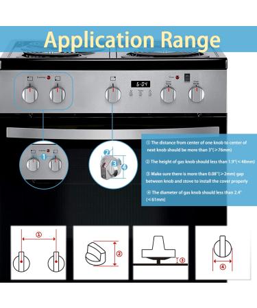 Stove Knob Covers Child Safety - Pack of 6 | Double-Key Locks Gas Stove Knob Covers | Oven Stove Baby Proof Knobs for Gas Range | Kitchen Childproof Universal Design - Buy Online on GoSupps.com