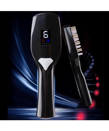 Ruiqas Micro- Current Vibration Scalp Massager Comb with Red Blue Light 1-9 Massage Levels - Buy Online on GoSupps.com
