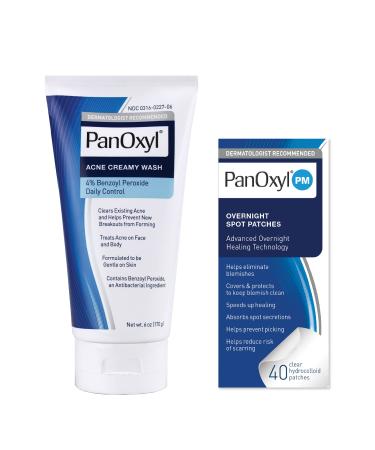 Panoxyl Acne Wash 4% Bundle with PM Patches
