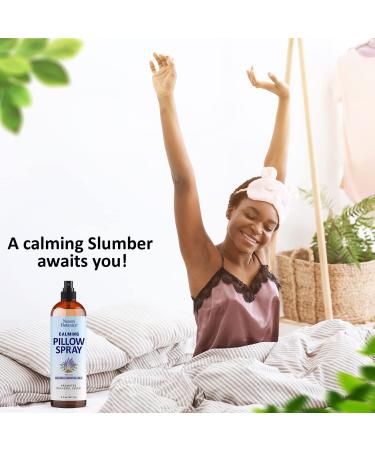 Calming Pillow Spray 8 floz - Pure Cedarwood & Lavender Essential Oils - Sleep Spray for Pillows & Bedding by Nexon Botanics - Buy Online on GoSupps.com