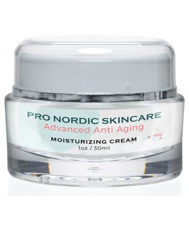 Pro Nordic Skincare Advanced Anti Aging Moisturizing Cream - Day & Night Wrinkle-Correcting Formula - Contains Vitamin C & A - Reduce Appearance of Wrinkles & Lines - Support Collagen Production