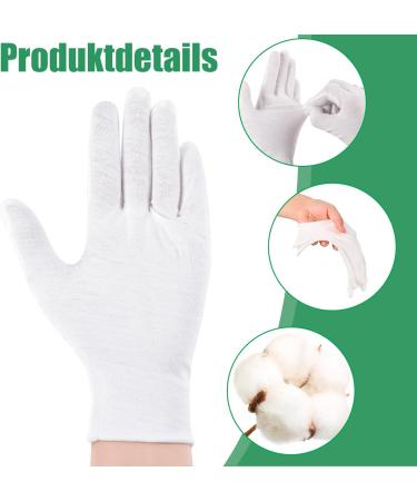 Newofview 24 Pairs White Cotton Moisturizing Gloves for Spa Treatments Cosmetics & Hand Care - Perfect for Inspection & Serving - Buy Online on GoSupps.com