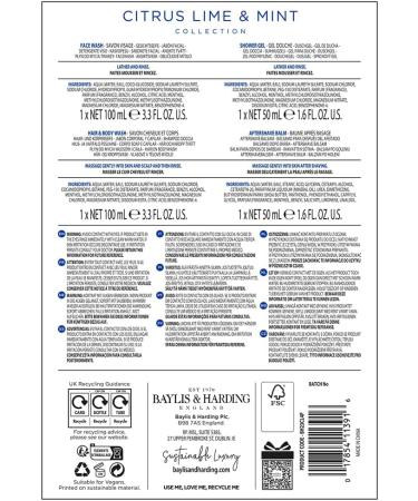 Baylis & Harding Citrus Lime & Mint Men's Travel Gift Set - Vegan Friendly (1 Pack) - Buy Online on GoSupps.com