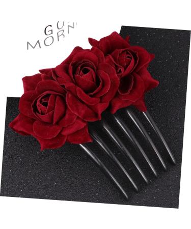 DOITOOL 1pc Hair Pin Clips Combs Slide for Wedding Womens Pearl Barrettes for Women Pearl Hair Pin Wedding Comb Bridal Headpiece Hair Barrettes Rose Hair Comb Accessories Miss Flowers - Buy Online on GoSupps.com