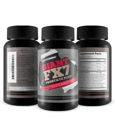 Giant FX7 Prostate Plus - Prostate Supplements for Prostate Support & Blood Flow - Aid Energy & Endurance - Promote Healthy Prostate Function & Size - Male Prostate Support with Zinc - Buy Online on GoSupps.com