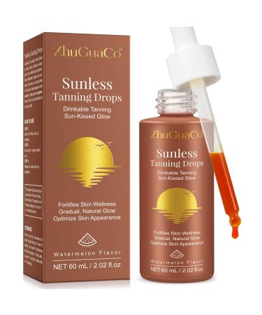 Gouttes de bronzage boire gouttes de bronzage gouttes de bronzage autobronzant pour le visage et le corps gouttes de bronzage potables favorisent le teint naturel de la peau sans dommages du