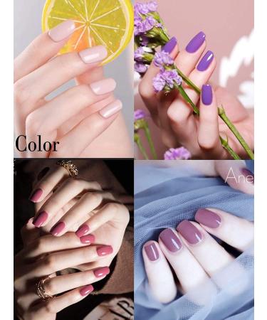 Vishine Gel Nail Polish Set of 6 Blue Purple Glitter Series Nail Polish Kit Soak Off UV Gel Nail Lacquer Nail Art Manicure Starter Set - Buy Online on GoSupps.com