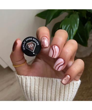 SEMILAC 333 Shine Brown Nail UV Gel Polish | Long Lasting and Easy to Apply | Soak off UV/Led | Perfect for Home and Professional Manicure and Pedicure 7 ml - Buy Online on GoSupps.com