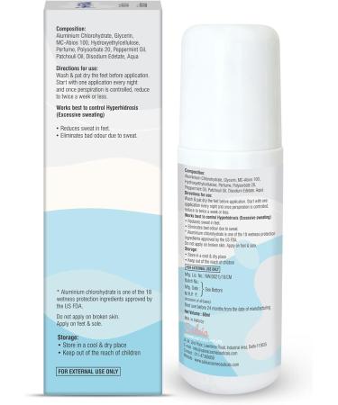 Footvital Foot Roll-on with Patchouli & Peppermint Oil for Sweaty Feet & Bad Foot Odor Unisex - 60 ML - Buy Online on GoSupps.com