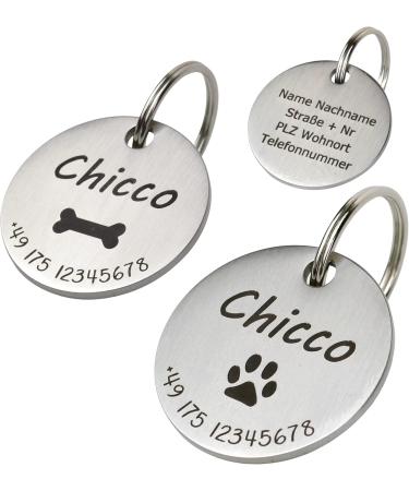 Personalized Dog Name Tag - Engraved Collar Tag 23mm | Custom Dog Cat & Puppy Tags with Symbol Selection | Ideal for Dog Day Gifts - Buy Online on GoSupps.com