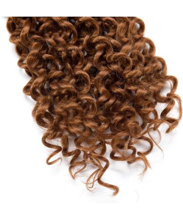14 Inch Crochet Braids Water Wave Hairpieces Synthetic Wavy 100g Ombre Braiding Hair Weave Crochet Hair Extensions For Women - Black to Red Brown - Buy Online on GoSupps.com