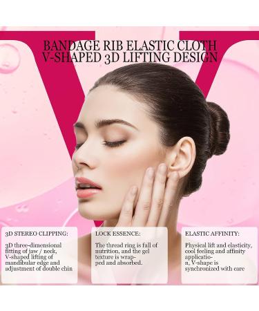 APPTI 5 Pcs Rosa Rugosa V-Line Lifting Bandage Mask for Women - Double Chin Reducer and Face Slimmer Mask with Chin Up Patch - V-Line Shaping for Cheek and Neck - Buy Online on GoSupps.com