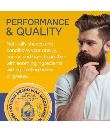 Seven Potions Woodland Harmony Beard Wax - 30 ml | Medium Hold Styling Wax for Men | All-Natural, Vegan & Cruelty-Free Formula - Buy Online on GoSupps.com