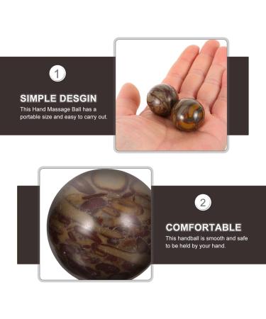 Milisten 2pcs Marble Baoding Balls - Solid Hand Massage Balls for Health & Exercise | Chinese Wellness - Buy Online on GoSupps.com