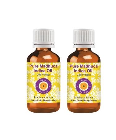 Deve Herbes Pure Madhuca Indica Oil Madhuca indica 100 Natural Therapeutic Grade Cold Pressed Pack of Two 2 x 100 ml