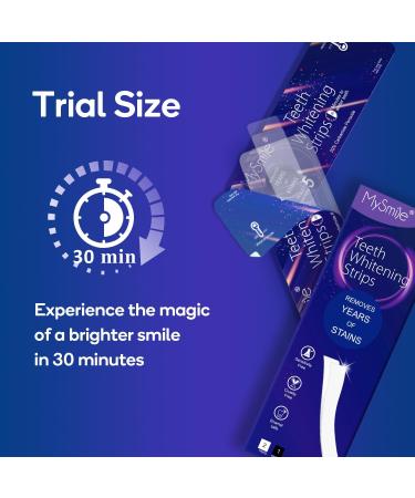 MySmile Advanced Teeth Whitening Strips | Professional Strength for Sensitive Teeth | Enamel Safe Home Whitener | 2 Treatments - Buy Online on GoSupps.com