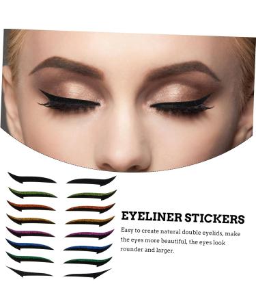 36 Pairs Glitter Eyeliner Double-sided Tape Eyeliner Stencil Sticker Self-adhesive Eyeliner Sticker Instant Double Eyelid Strips Invisible Eye Line Strips Double Eyelid Stickers HONMEET - Buy Online on GoSupps.com