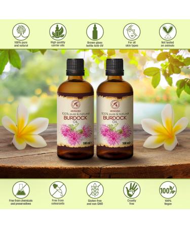 Climbing Root Oil 2x100ml - Pure Arctium Lappa Burdock Oil for Hair Care | Best Spa & Hair Oil - Buy Online on GoSupps.com
