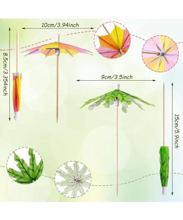 100 Pieces Handmade Umbrella Picks Cocktail Umbrella Picks Green Tropical Coconut Palm Tree Paper Umbrellas Cocktail Parasol Picks Cupcake Toppers Picks for Tropical (Coconut Tree Octagon Style) - Buy Online on GoSupps.com