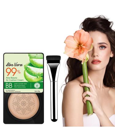 Fond de Teint Couvrant CC Cr me Air Cushion CC Cream Mushroom Head Fondation Hydratant Longue Dur e du Visage Fond de Teint L ger BB Cr me (Couleur Naturelle)